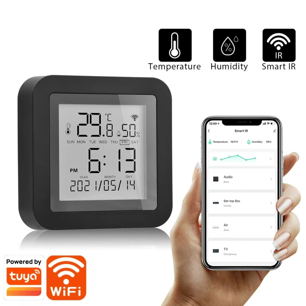 Tuya WiFi temperature humidity IR remote