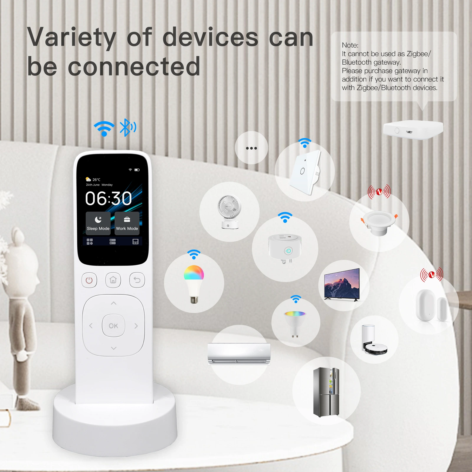 Tuya WiFi touchscreen smart home remote