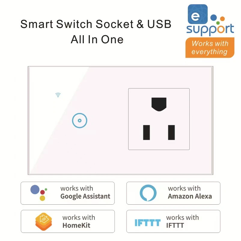 Universal Tuya WiFi smart wall switch socket