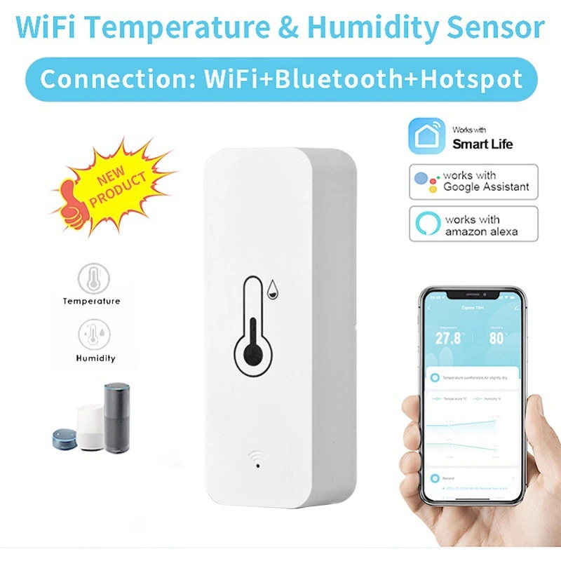 Tuya WiFi temperature humidity sensor