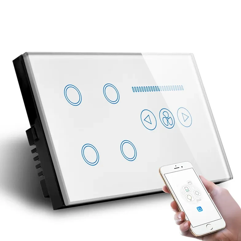 147mm 4 gang Tuya smart WiFi touch switch
