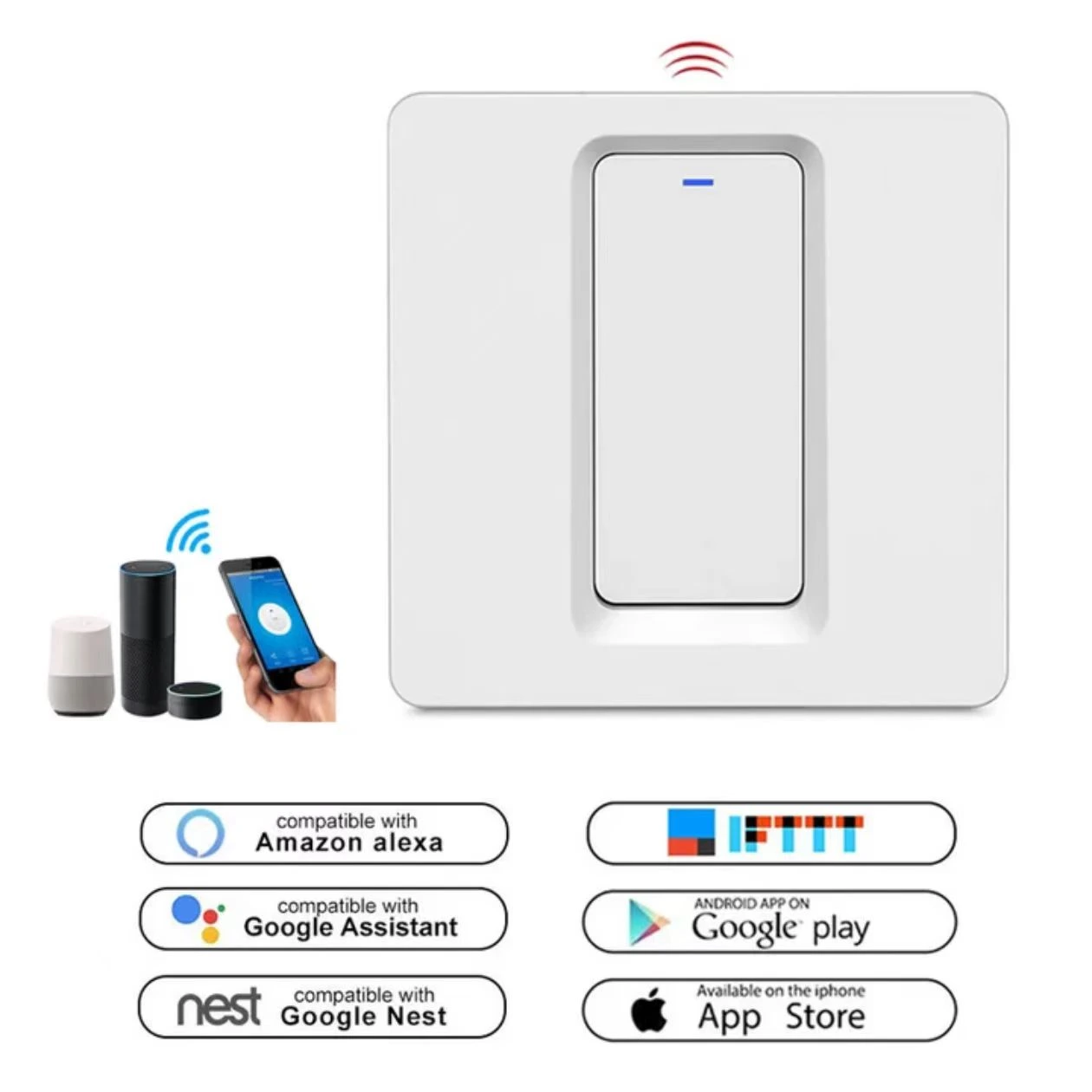 wireless WiFi Zigbee smart light switch