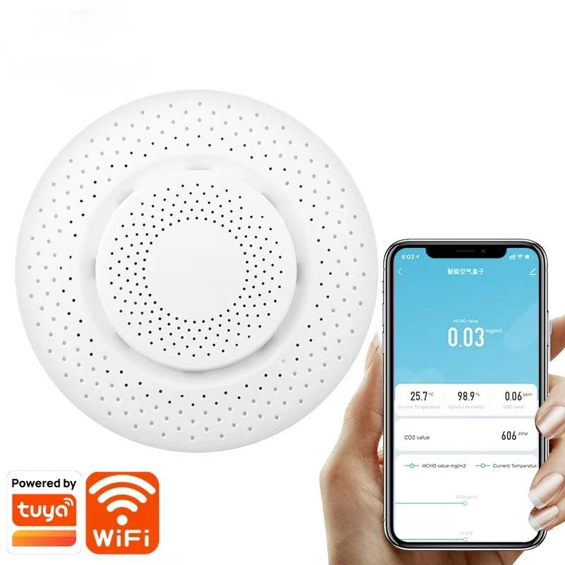 Tuya WiFi Zigbee 5 in 1 smart air quality sensor