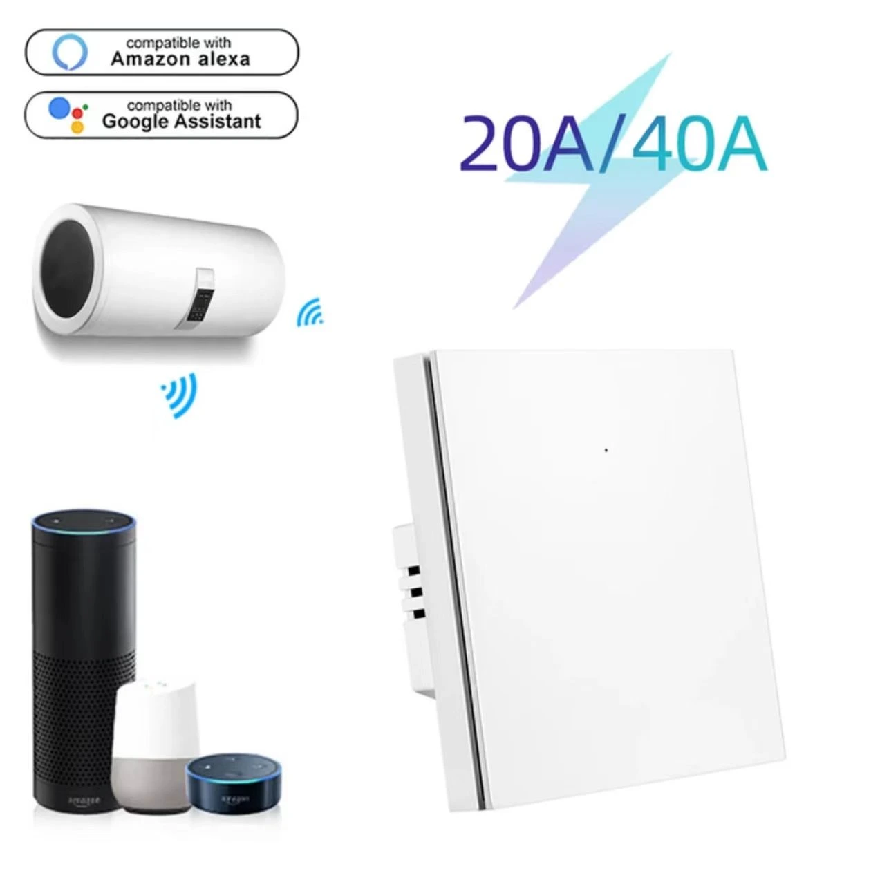 Tuya 20A 40A WiFi Zigbee smart boiler switch